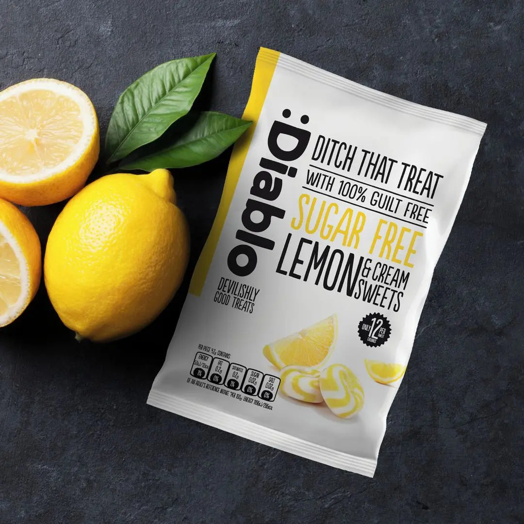 Diablo Sugar Free Lemon&cream Sweets 75gm
