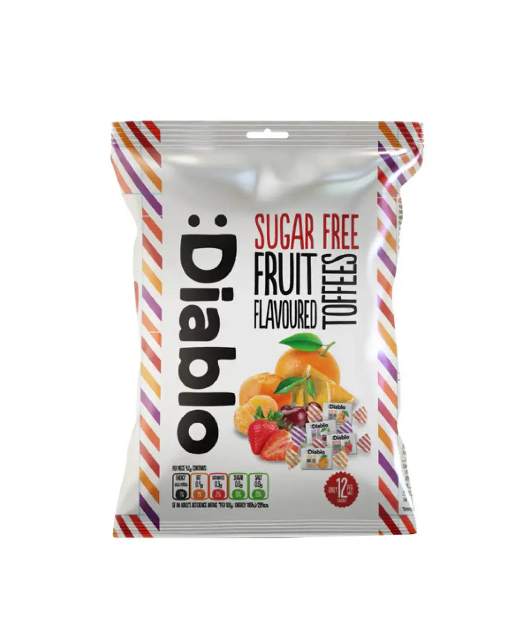 Diablo Sugar Free Fruit Flavoured Toffee Sweets 75g