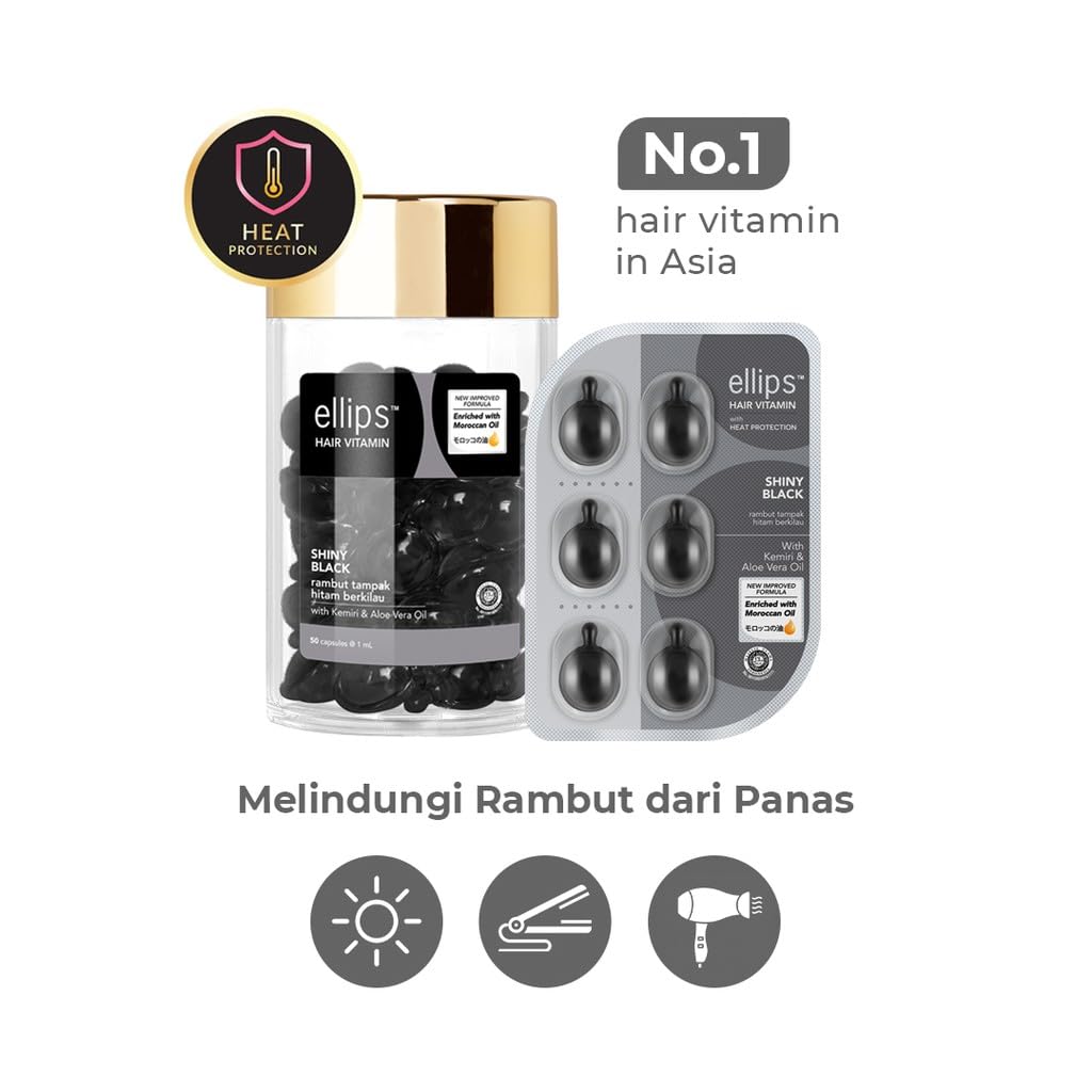 ELLIPS HAIR VITAMIN CAPSULES SHINY BLACK 6`S