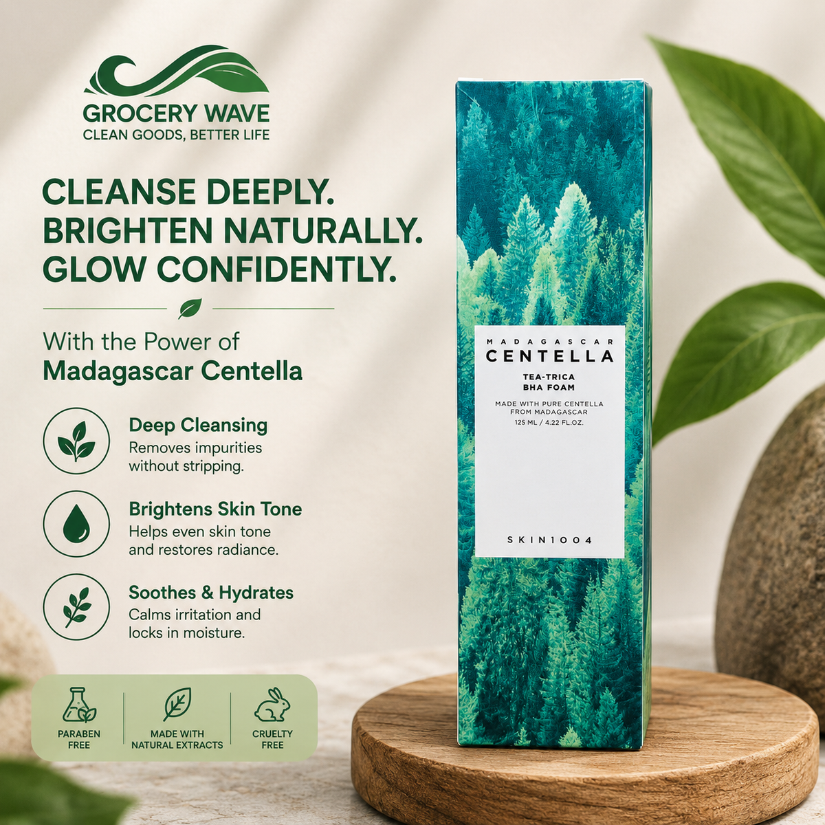 Skin1004 Madagascar Centella Tea-trica BHA Foam 125ml