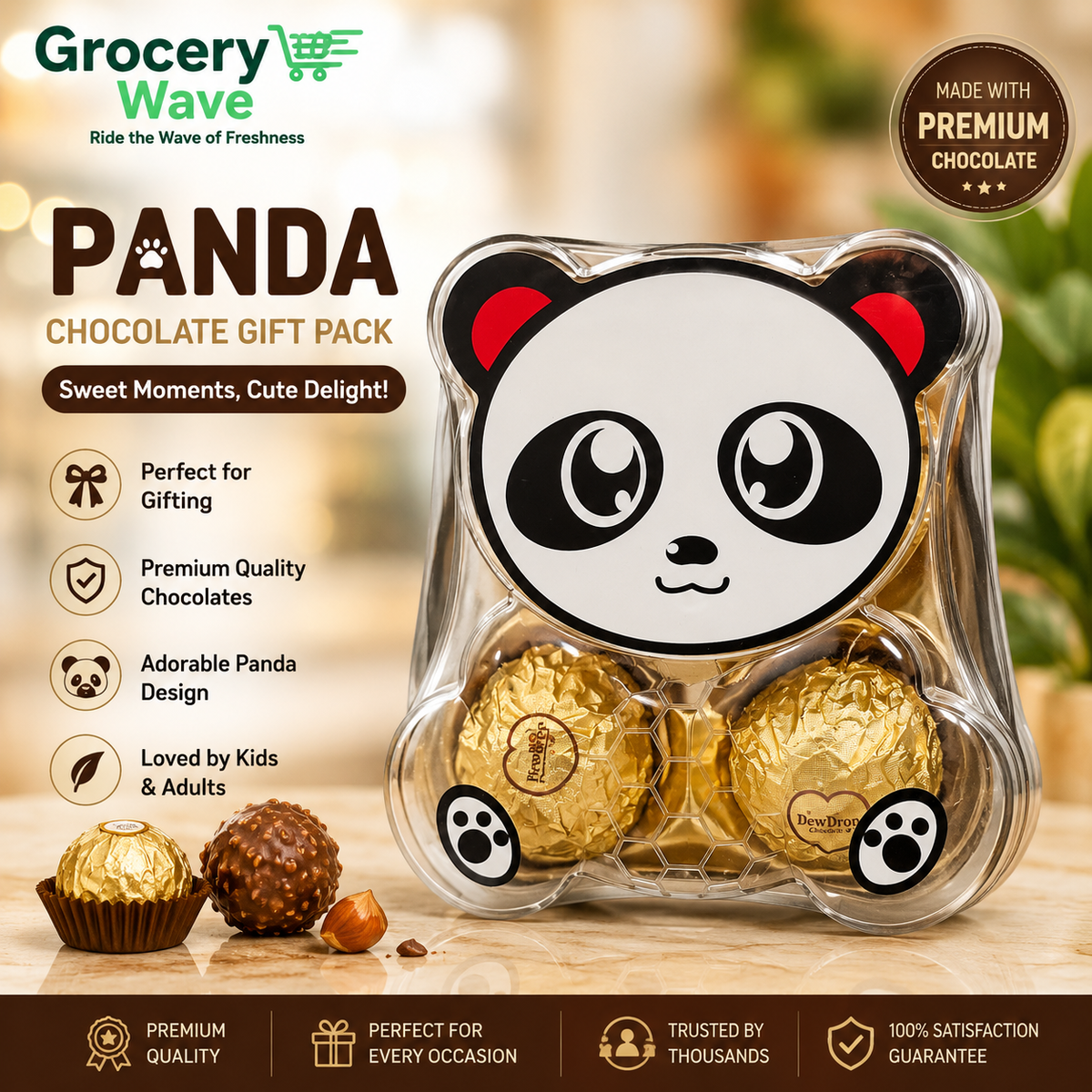 Dew Drop Chocolates Panda T5 63g