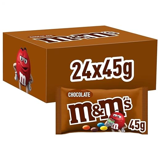 M&M's Choco Single Chocolate Bag, 45g, Pack of 24