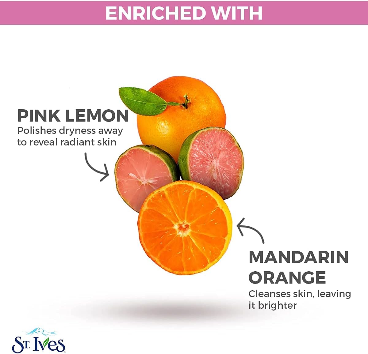 St. Ives Radiant Skin Pink Lemon and Mandarin Orange Face Scrub 6 oz