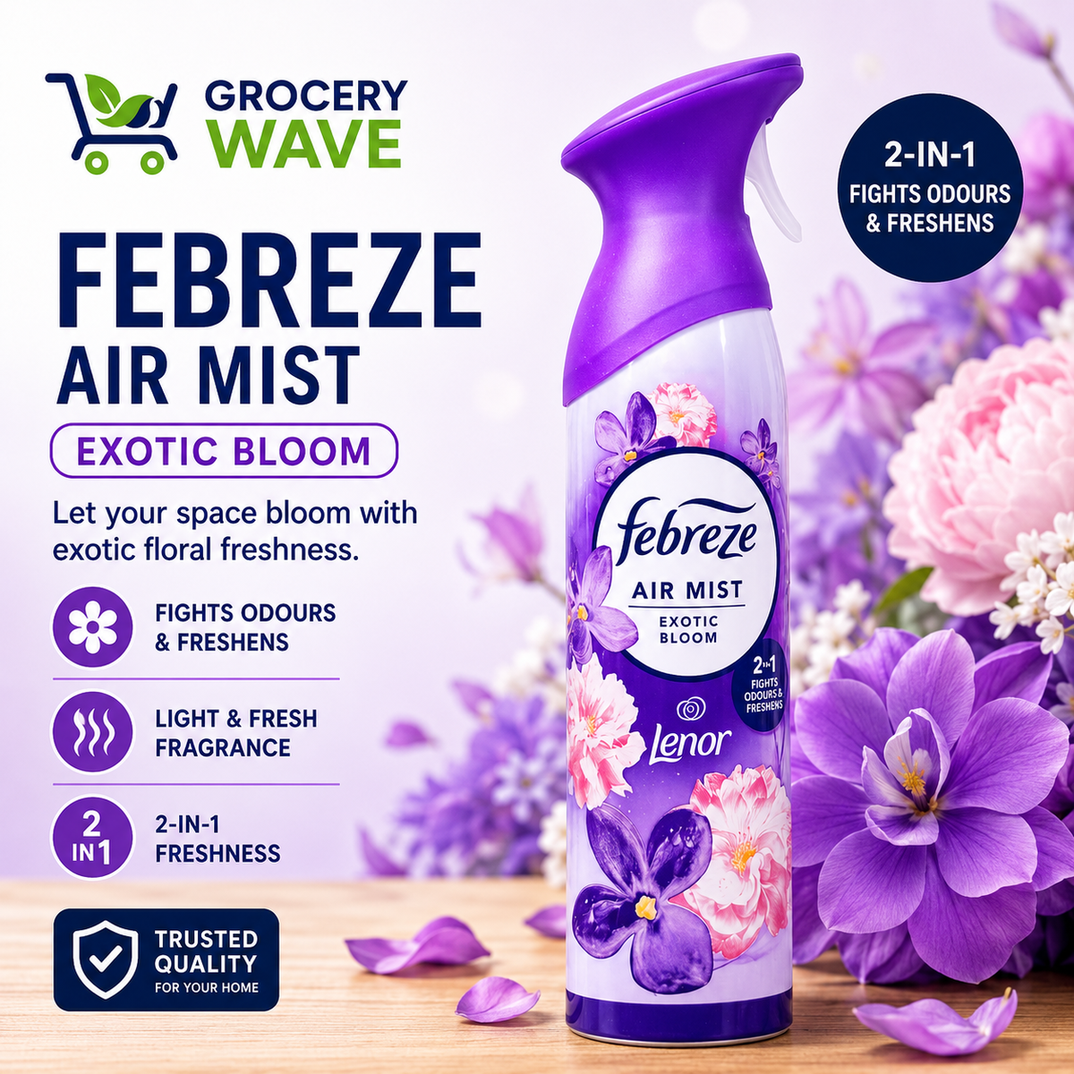 FEBREZE AIR MIST EXOTIC BLOOM 185 ML