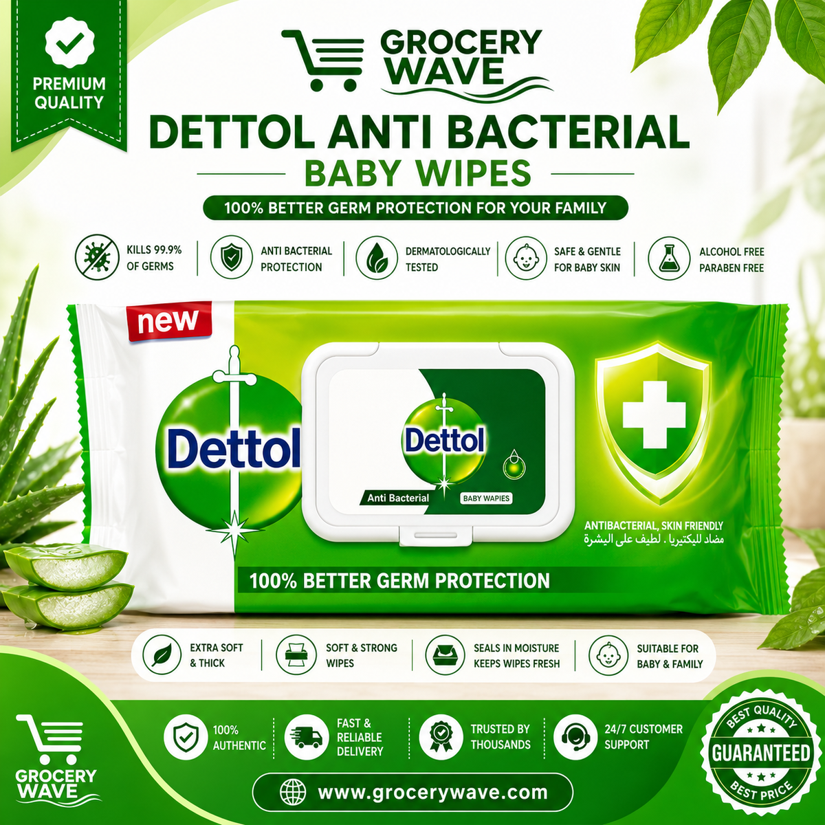 DETTOL ANTI BCTERIAL BABY WIPES
