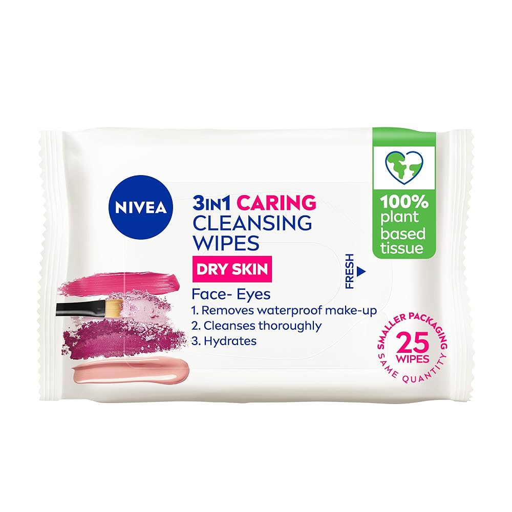 NIVEA FACE WIPES 3IN1 DRY 25`S