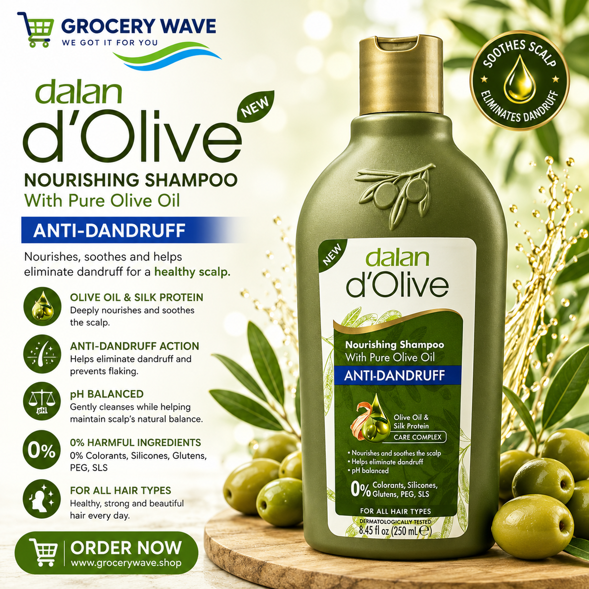 Dalan D’ Olive Anti Dandruff Nourishing Shampoo 250