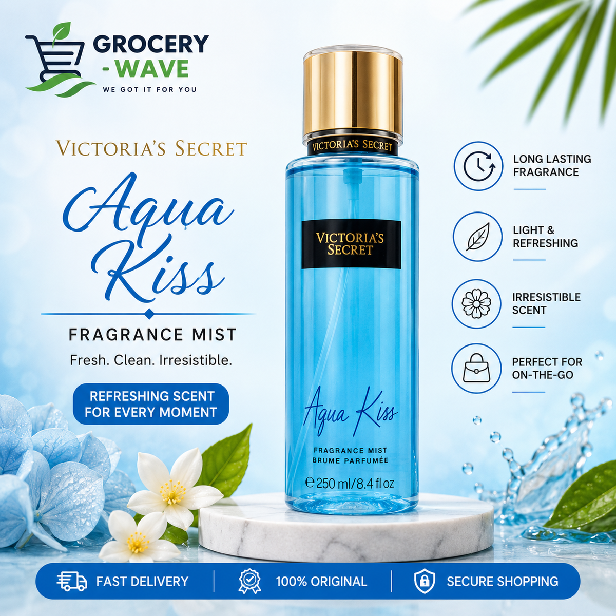 Victoria's Secret Aqua Kiss Fragrance Mist 250ml