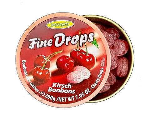 WOOGIE FINE DROPS CHERRY DROPS 200 GM