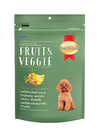 SMARTHEART DRY DOG TREATS FRUIT & VEGGIE 100GM