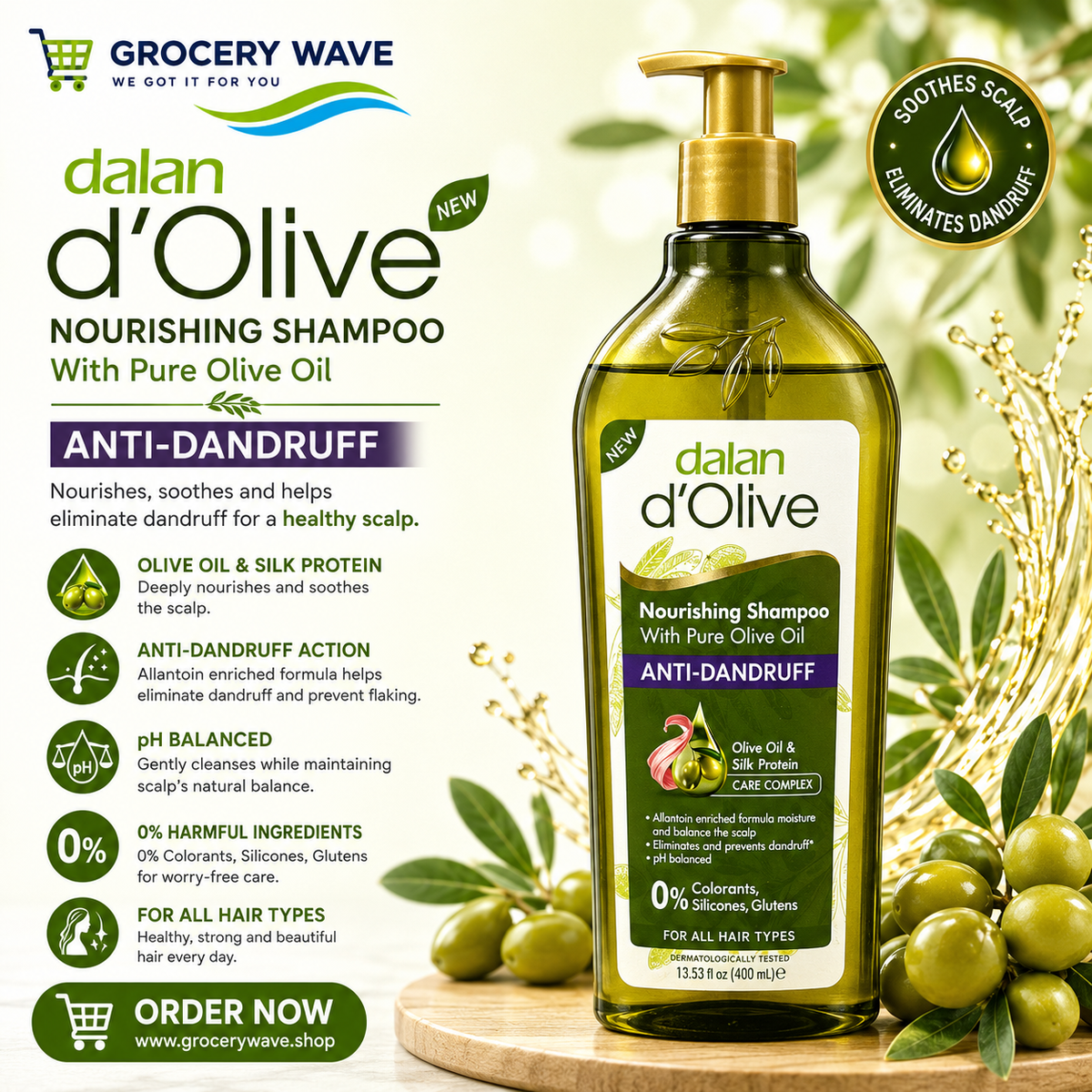 Dalan D’ Olive  Anti Dandruff Nourishing Shampoo 400ml