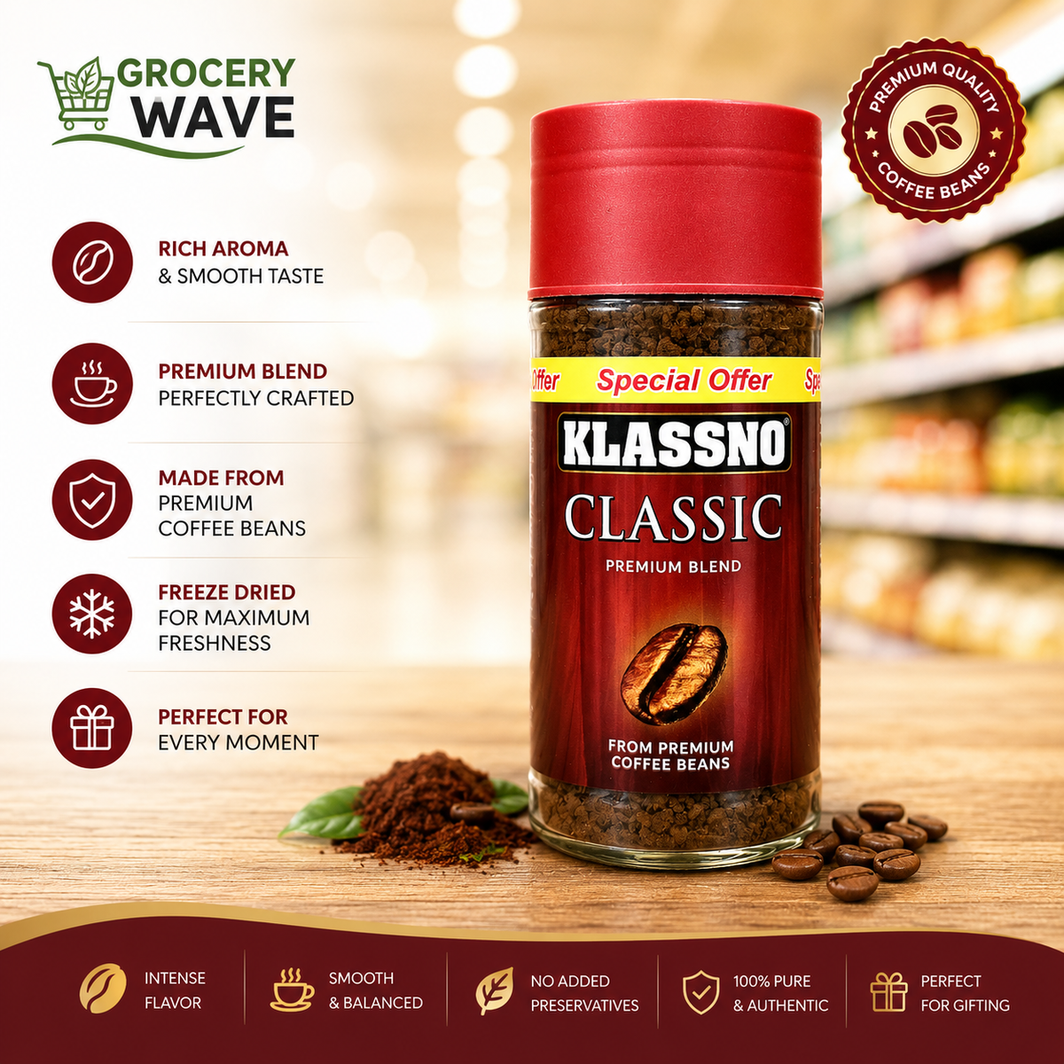 KLASSNO CLASSIC PREMIUM COFFEE BEANS