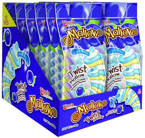 Tians Mallow Filled Blue Berry Flavour 120g