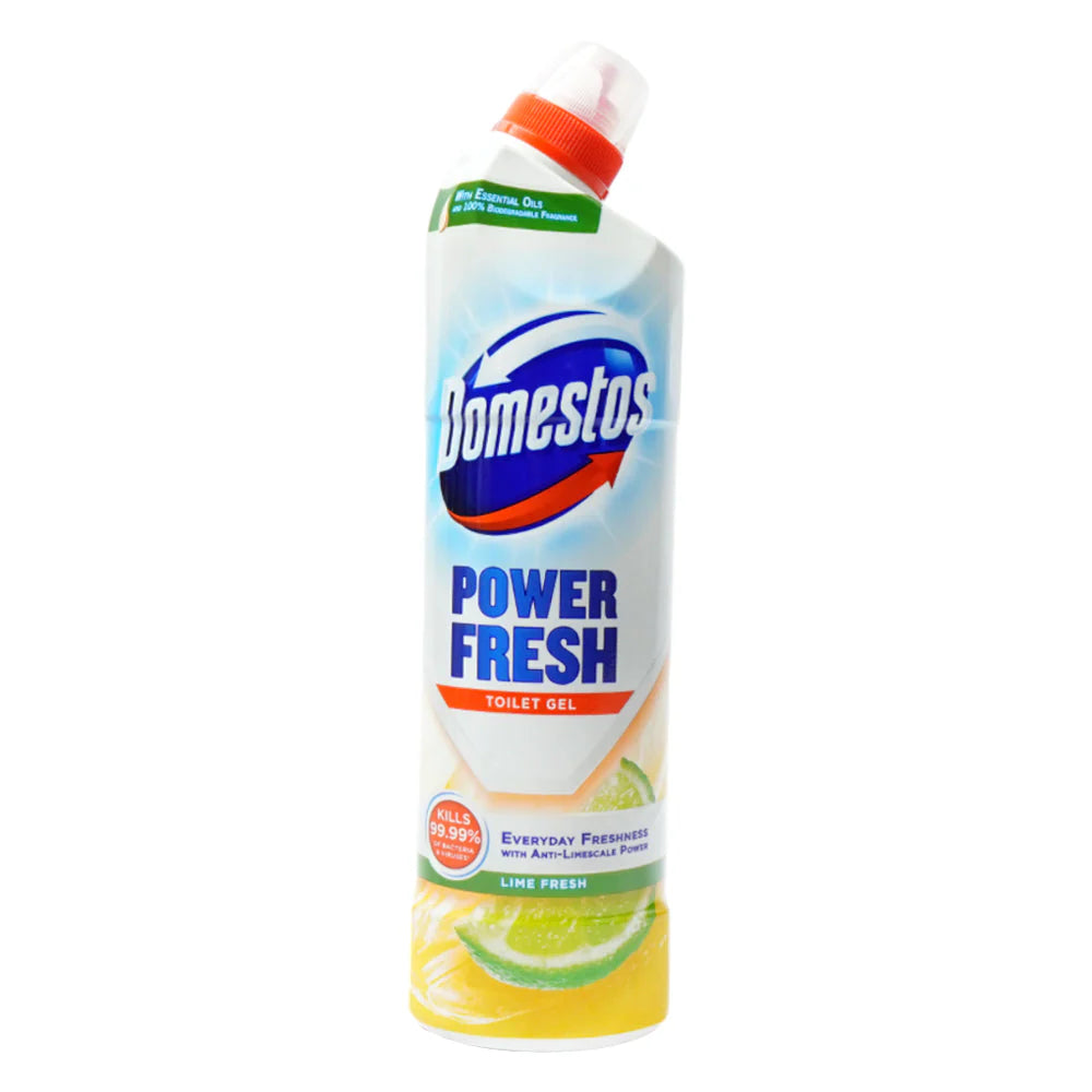 DOMESTOS POWER FRESH TOILET CLEANER GEL LIME FRESH 750 ML