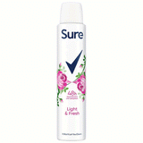 SURE A/P SPRAY WOMEN LIGHT & FRESH 200 ML