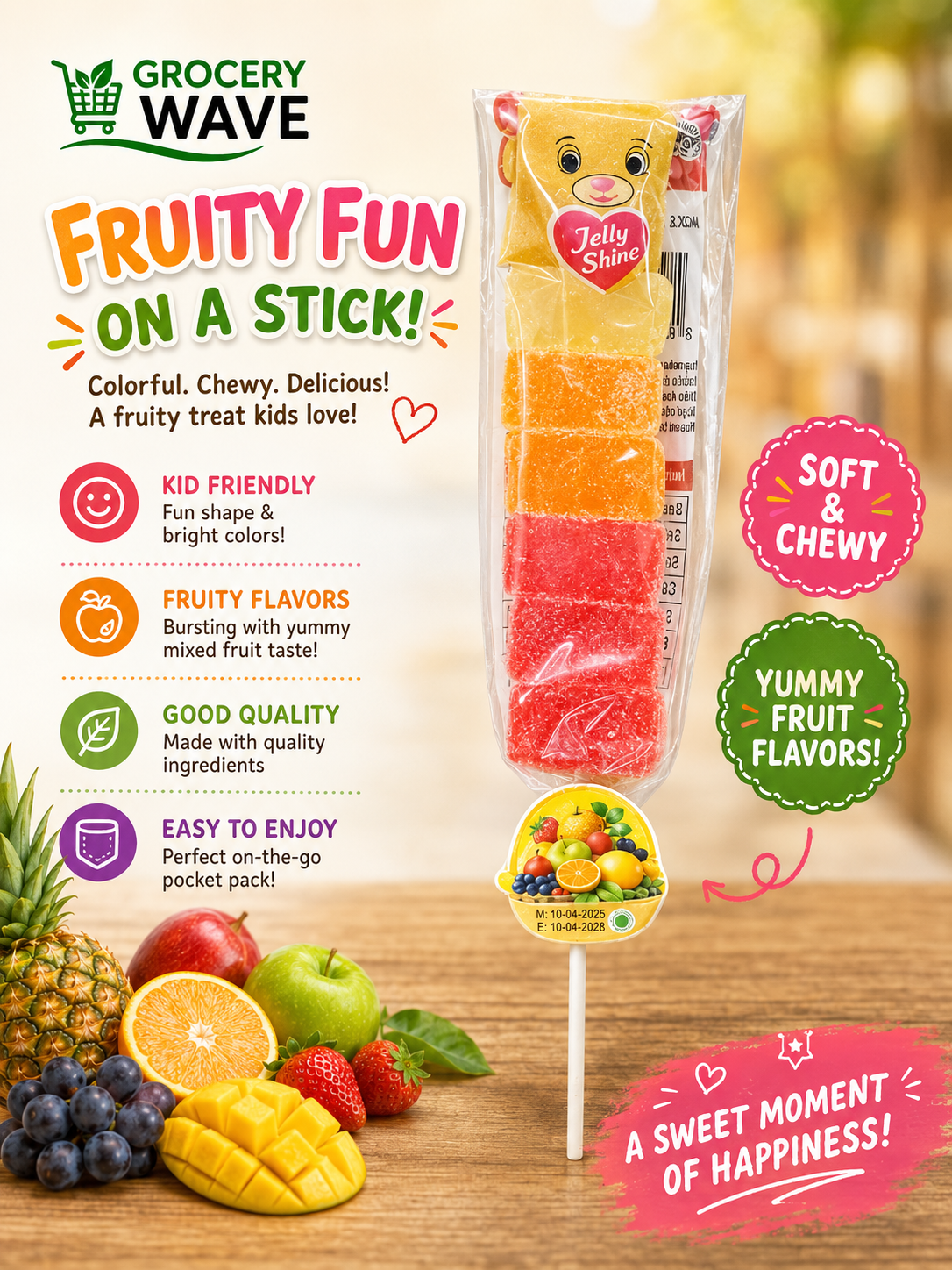 JELLY SHINE MIX FRUIT JELLY STICK 100G