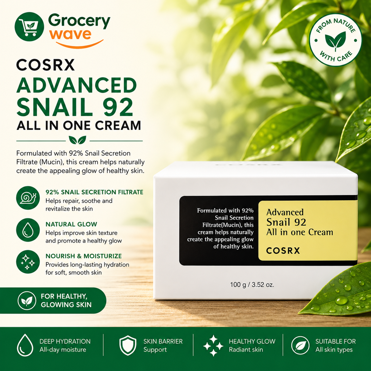 Cosrx Advanced Snail 92 All In One Cream 100Gm