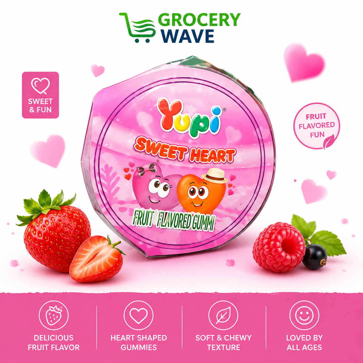 Yupi Jelly Sweet Heart 12g