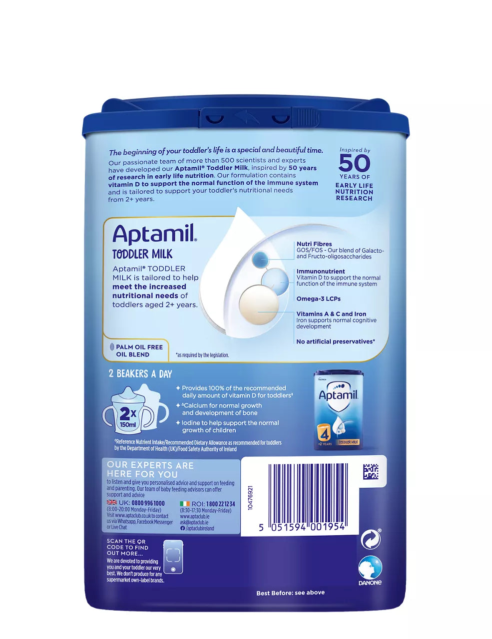 Aptamil Stage 4 Milk Powder 800g – Nutritional Baby Formula for 3+ Years