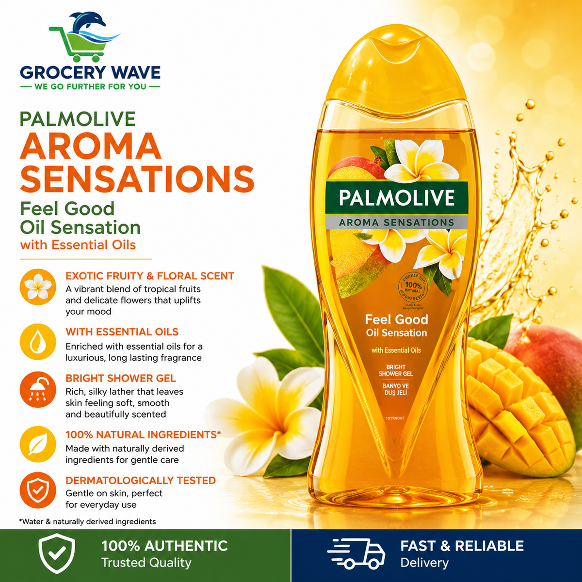 PALMOLIVE AROMA SENSATION FEEL GOOD OIL SENSATION SHOWER CREAM 473ML