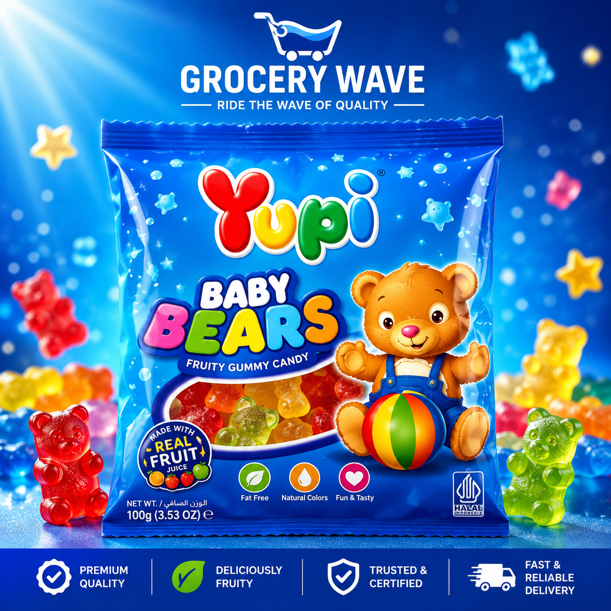 YUPI JELLY HAPPY BEARS 40G