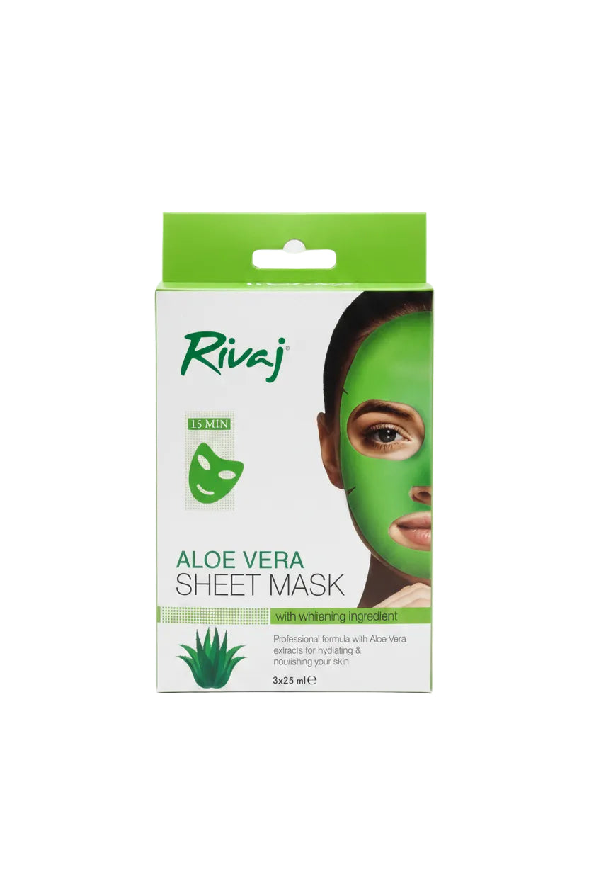 Rivaj Aloe Vera Sheet Mask - Hydrate & Soothe 3X25ML