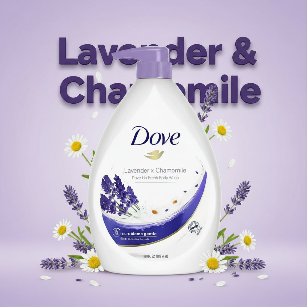 Dove Go Fresh Lavender X Chamomile Body Wash 1000ml