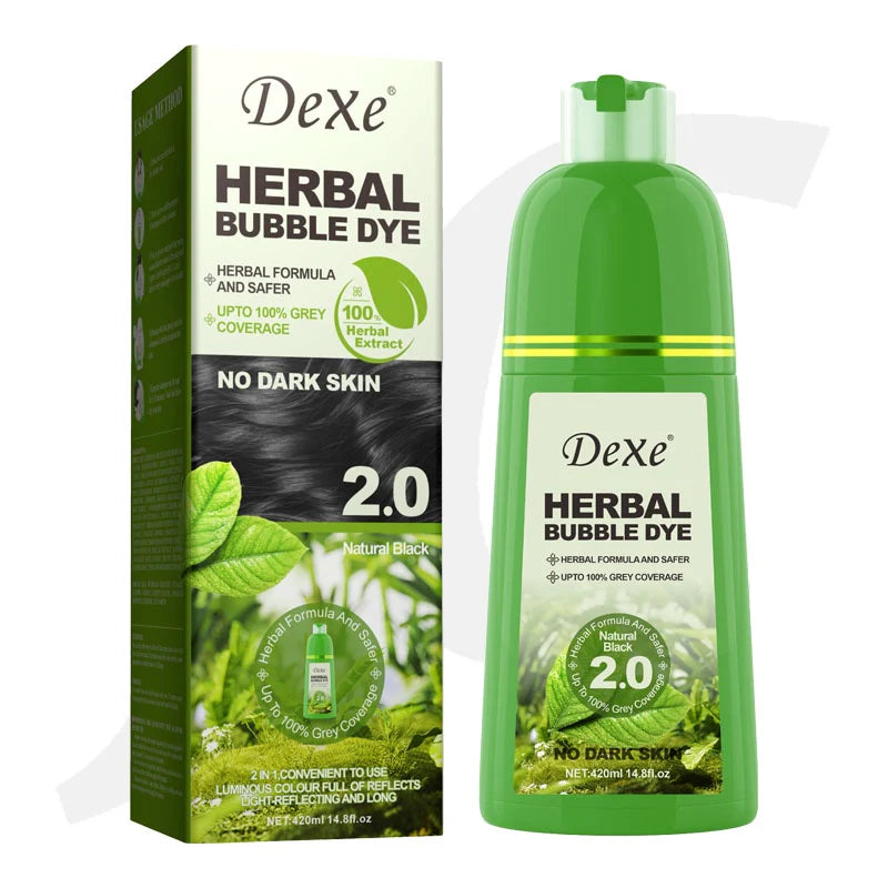 Dexe Herbal Bubble Dye Non-stain 2.0 Natural Black 420ml