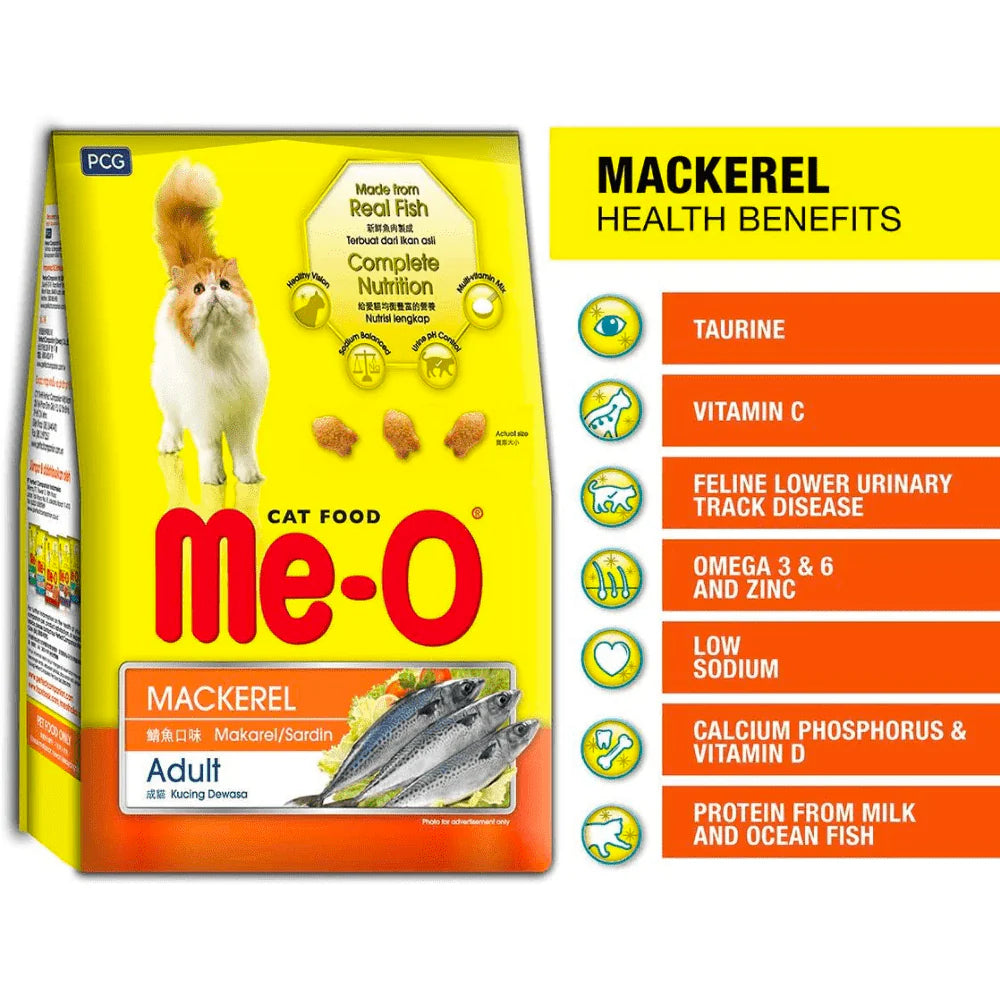 ME-O DRY ADULT CAT FOOD - MACKEREL FLAVOR 450G