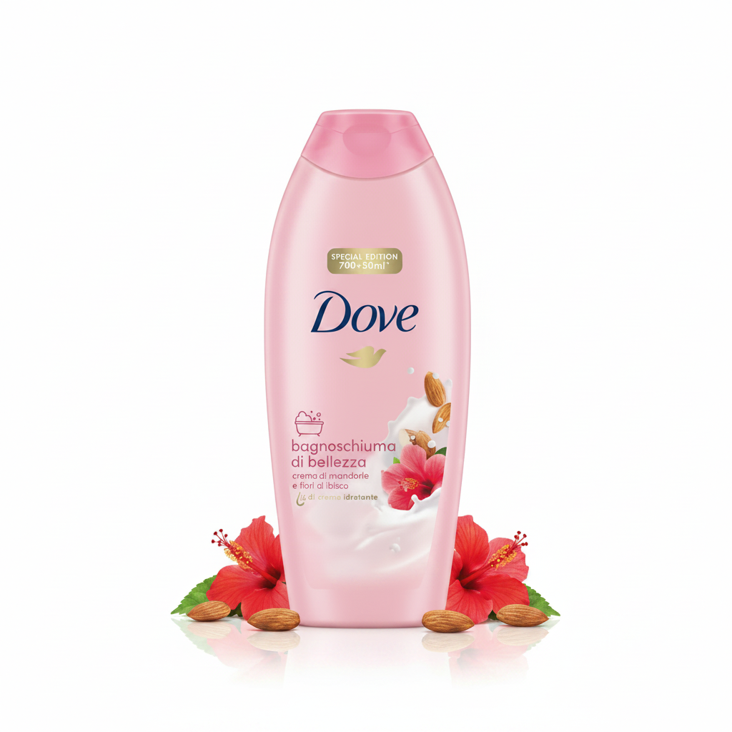 Dove Body Wash Caring Bath Almond 750ml