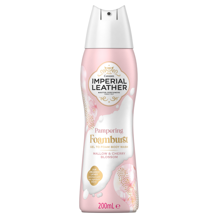 IMPERIAL LEATHER FOAM BODY WASH MALLOW & CHERRY BLOSSOM 200ML