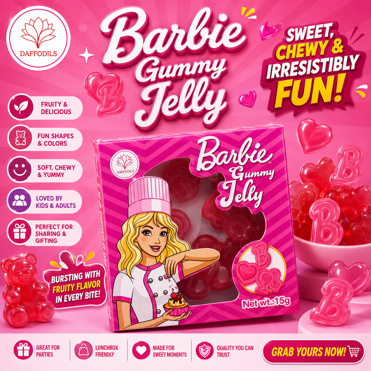 Daffodils Barbie Gummy Jelly 15g
