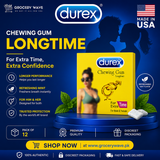 Durex Chewing Gum Longtime & Extra Time – Pack of 12 | Made in USA