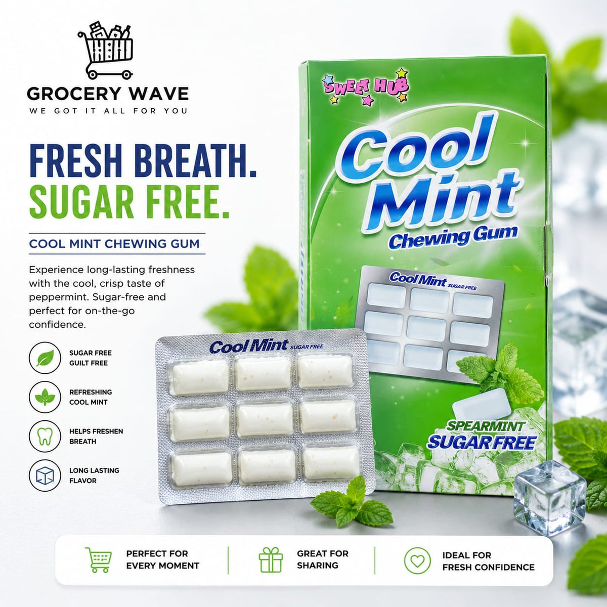 Cool Mint Bubble Gum spearmint