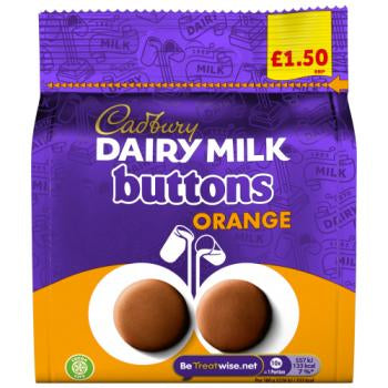 Cadbury Dairy Milk Buttons Orange Pouch 85G