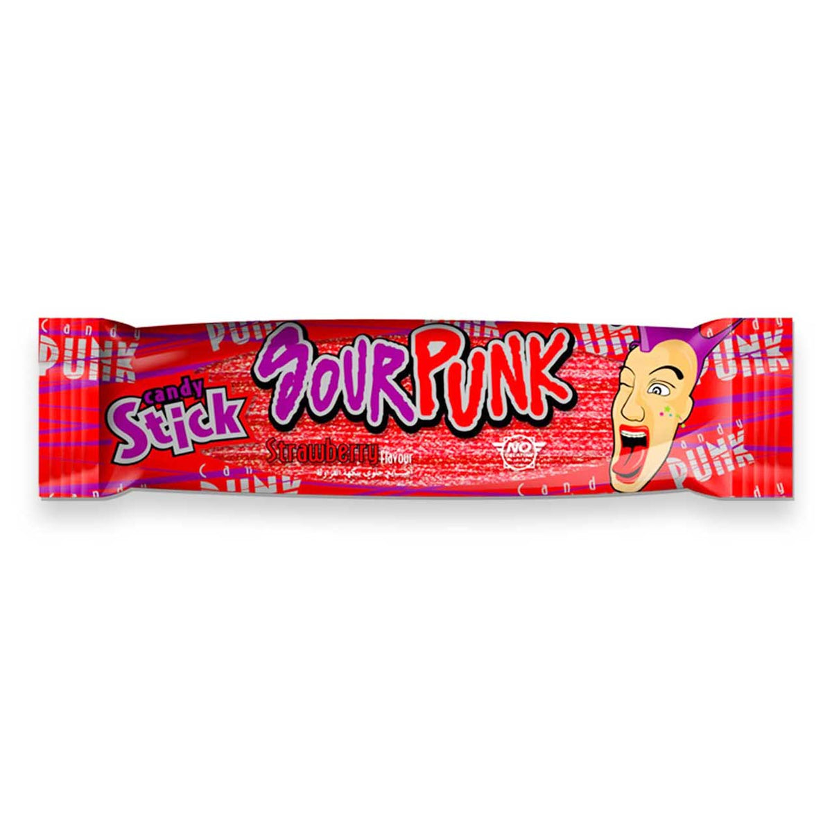 Sour Punk (Strawberry) Candy Sticks 40g