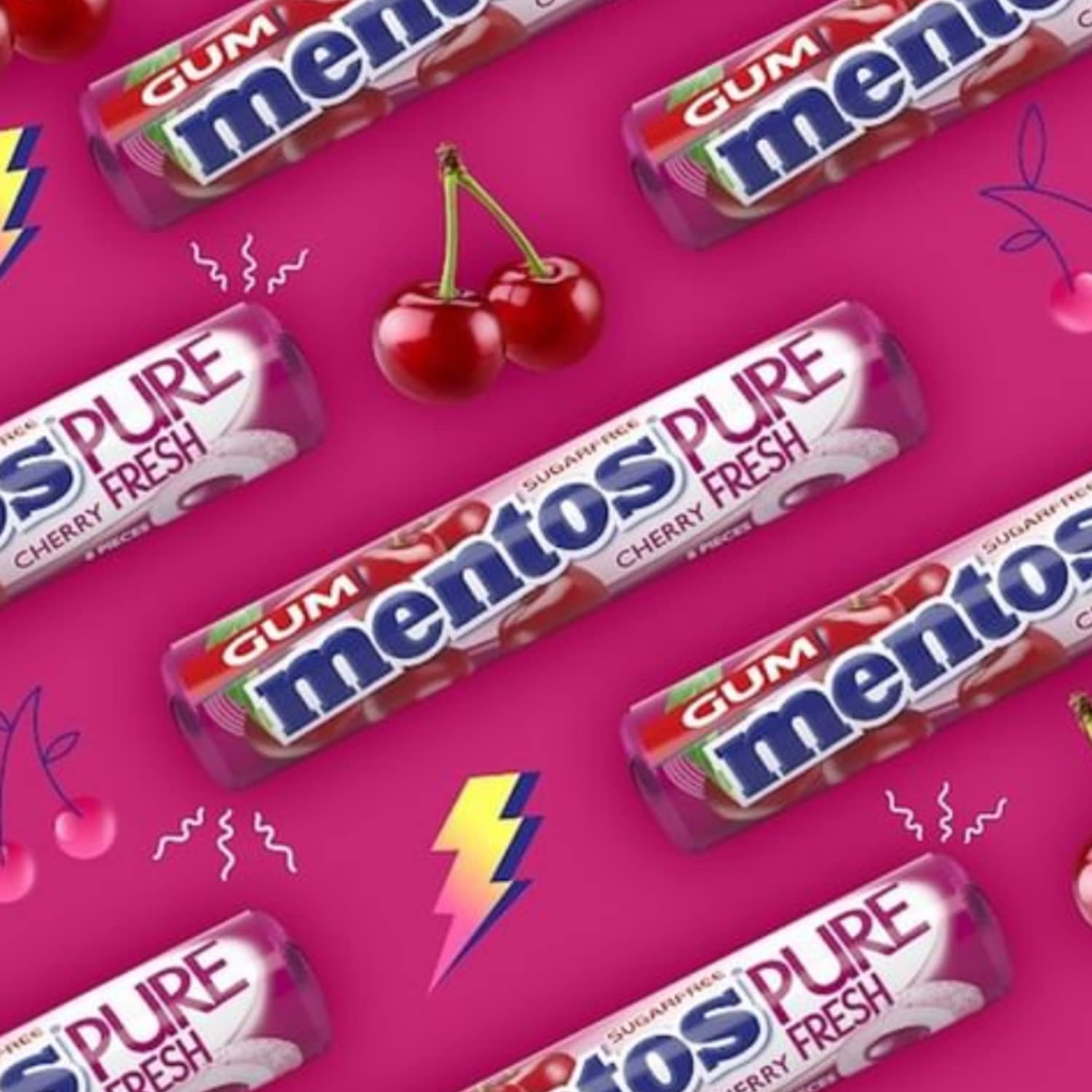Mentos Gum Pure Fresh Cherry