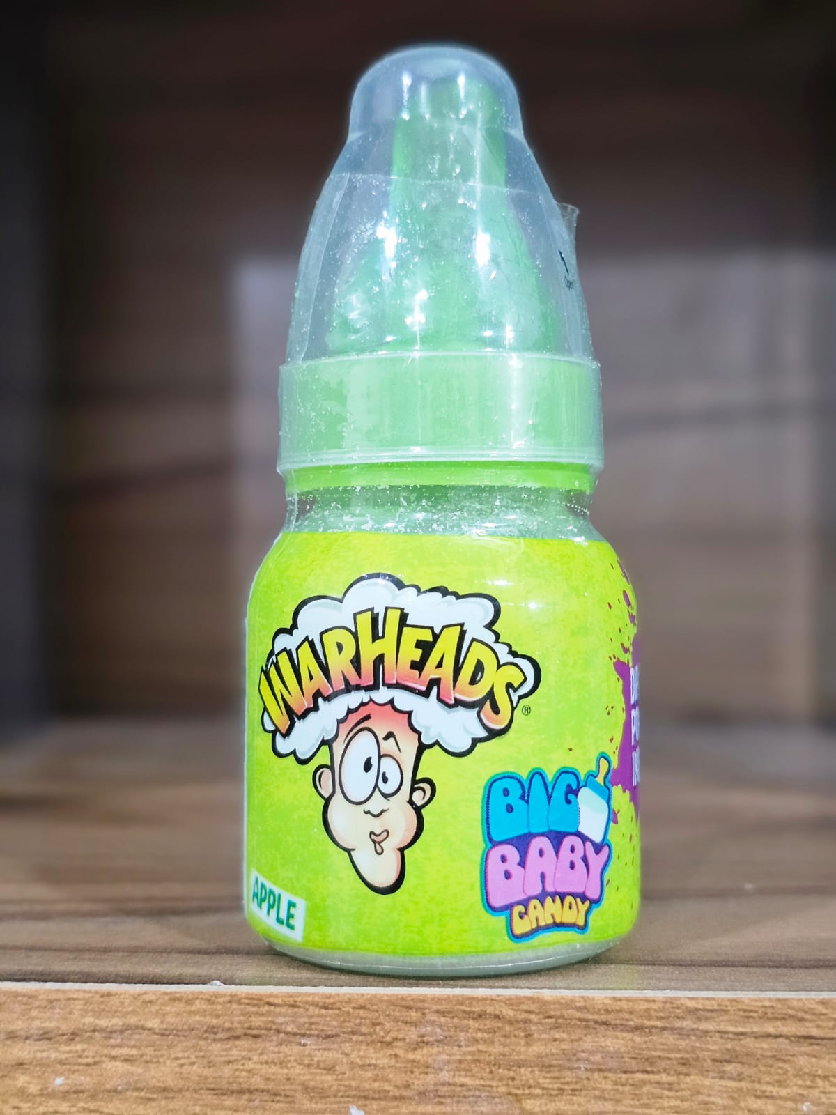 Warheads Big Baby Candy Bottle Green