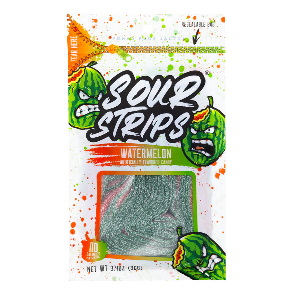 Sour Strips Watermelon Artificially Flavored Candy 96gm
