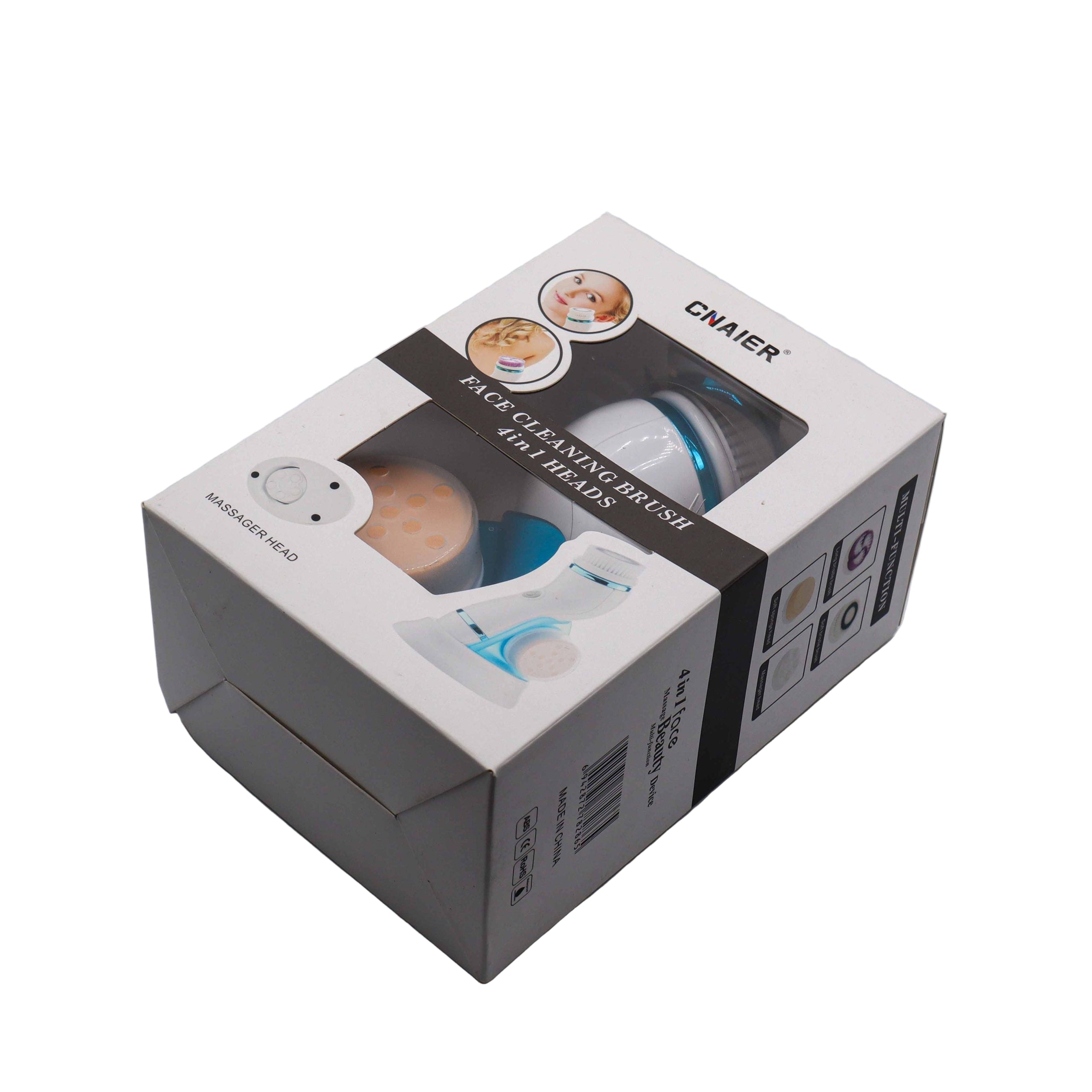 Cnaier Face Cleaning Brush 4-in-1 with Interchangeable Heads