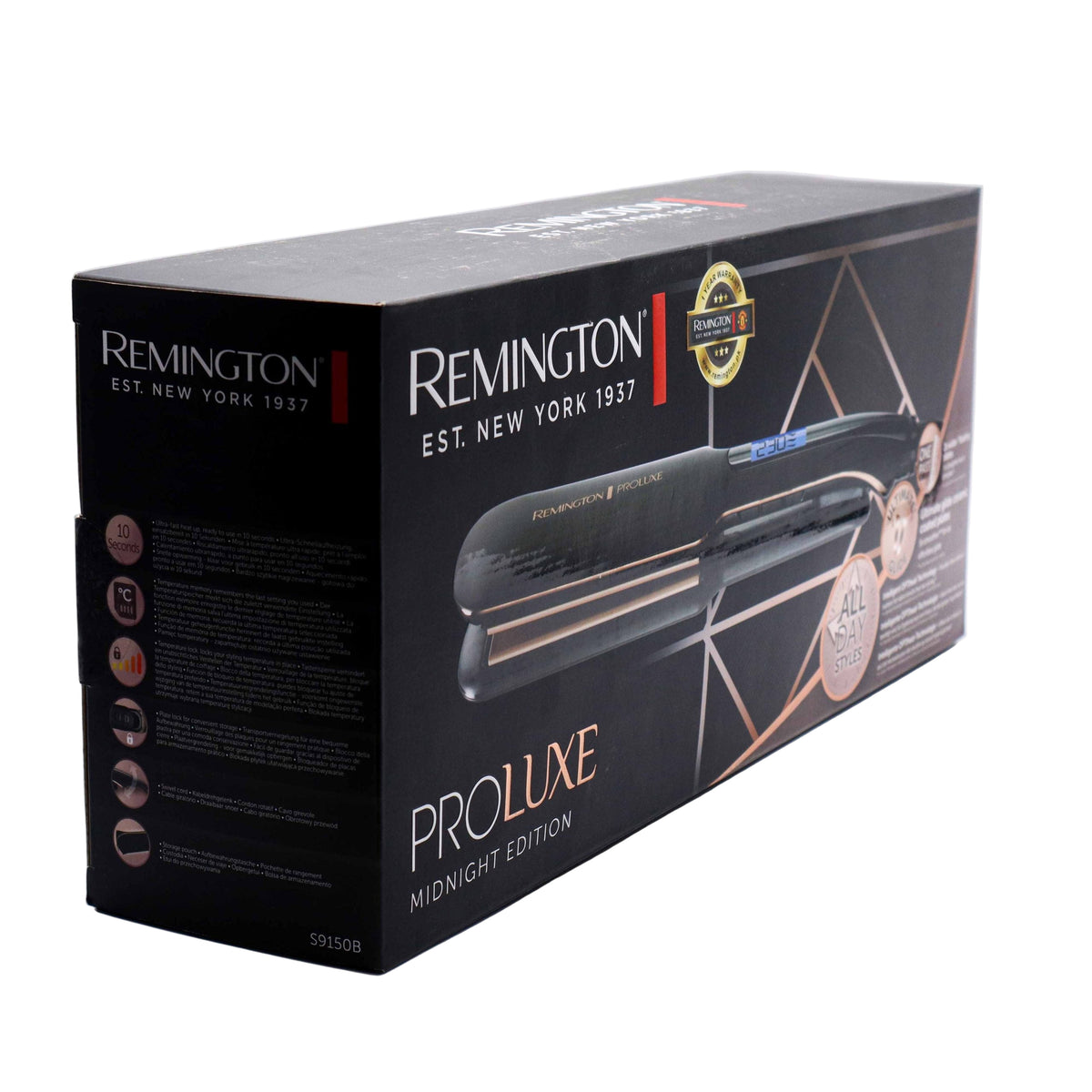 Remington Pro Luxe Midnight Edition Straightener S9150B