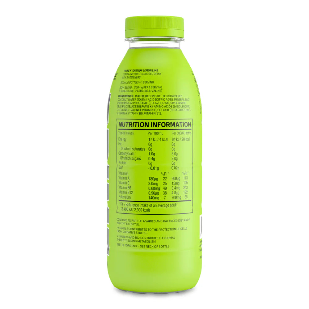 Prime Hydration Drink Lemon Lime 500ml