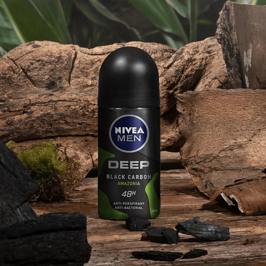 Nivea Men Deep Black Carbon Amazonia Anti-Perspirant Roll-On- 50ml