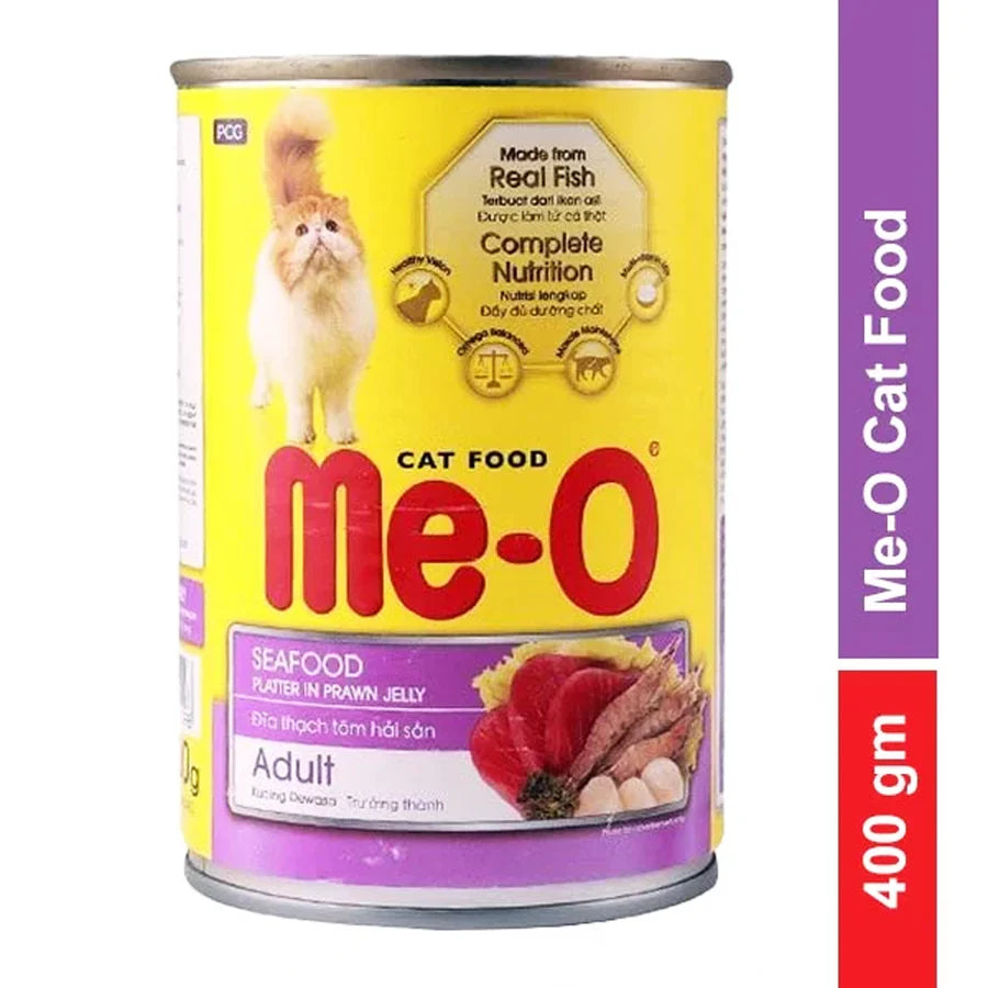 ME-O CANNED ADULT CAT FOOD - SEAFOOD IN JELLY 400GM