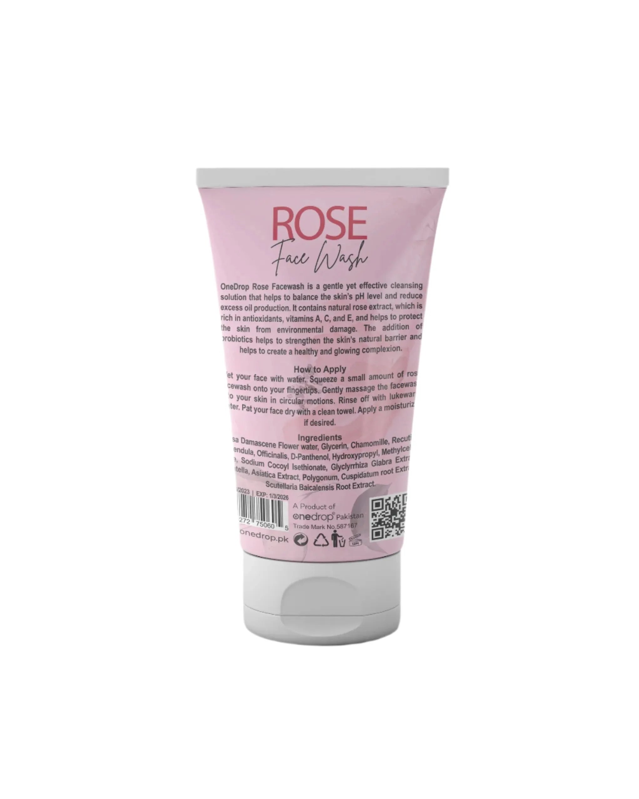 ONEDROP ROSE FACE WASH 120ML