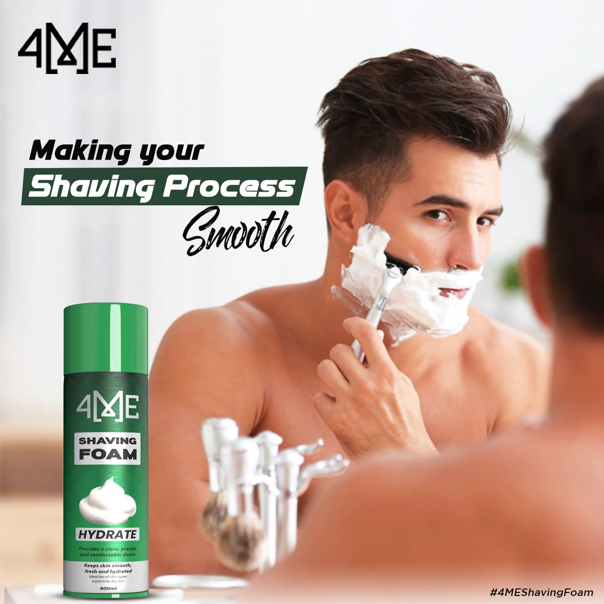 4Me Shaving Foam 3 flavors 400ml