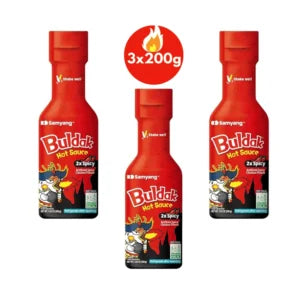 Samyang Buldak Hot Sauce, 2x Spicy, 200 - Pack of 3