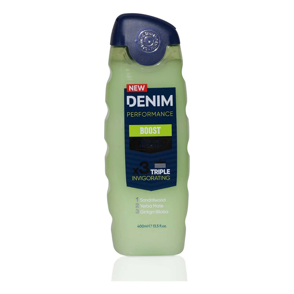 Denim Performance Boost Body & Face Wash Triple Invigorating 400ml