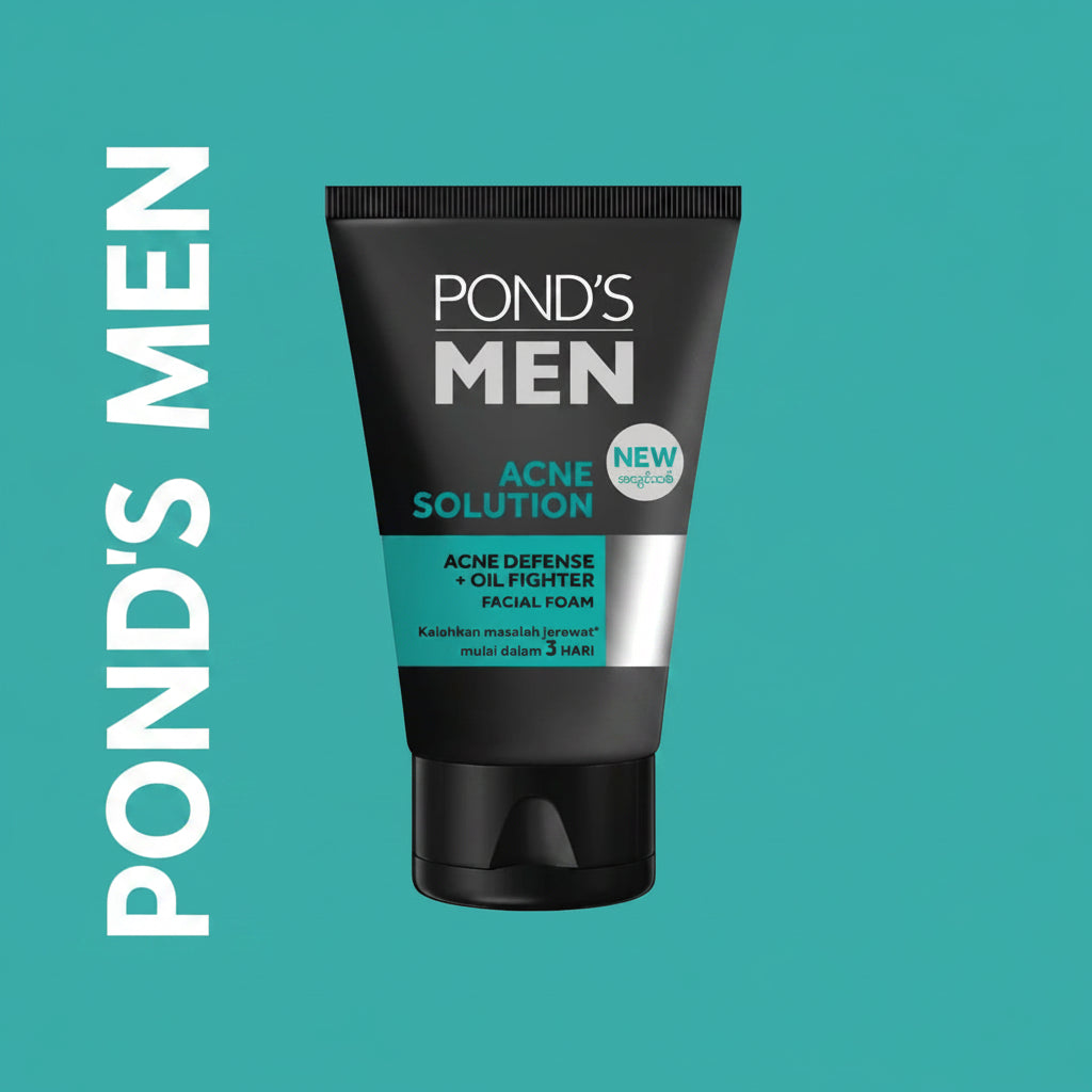 Pond’s - Men Acne Solution Facial Foam – Oil Control & Acne Defense Cleanser – 100ml