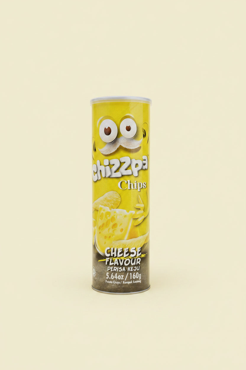 Chizzpa Potato Crispy Chips Cheese Flavour 160g Tin